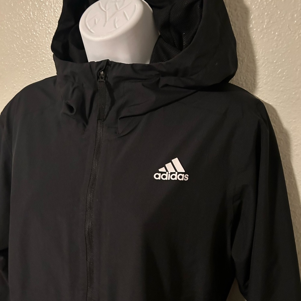 Adidas jacket, black zip up size medium for women